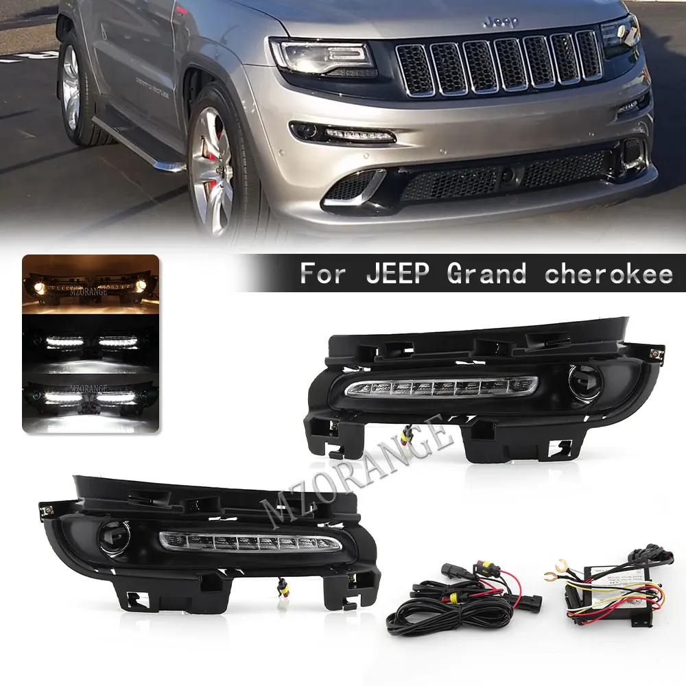 Светодиодные дневные ходовые огни DRL для Jeep Grand Cherokee SRT8 2012 2013 2014 2015 2016