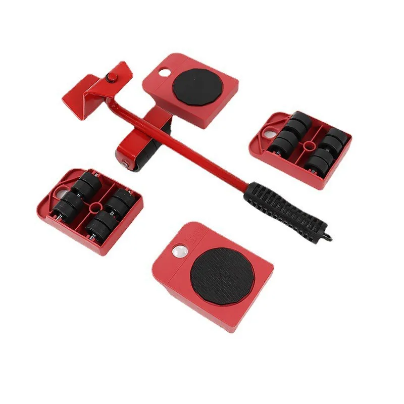 5pcs Heavy Furniture Mover Tool Moving Dolly with Casters, Hardwood Furniture Dolly Set with Lifter, Movers Dolly