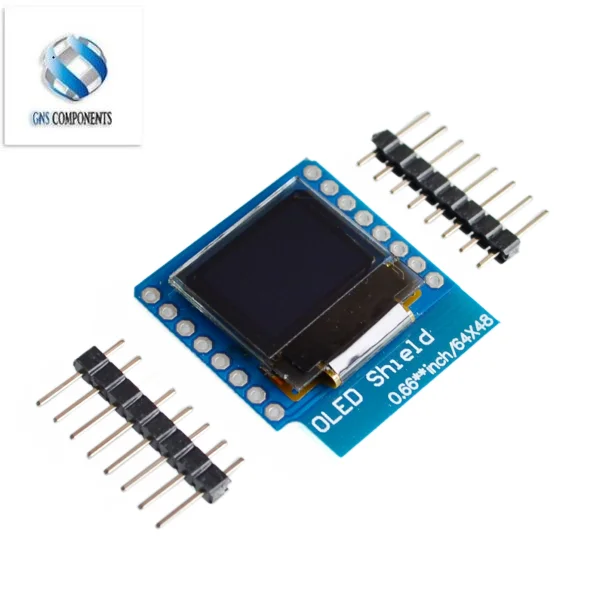 Экран OLED для WAVGAT D1 mini 0,66 дюйма 64X48 IIC I2C