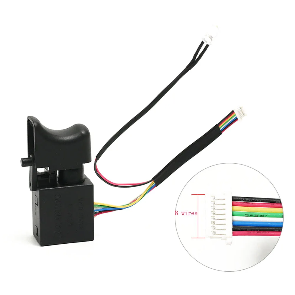 

Electric Drill Switch Brushless Drill Speed Controller 8-wire Speed Regulation Forward and Reverse Switch for 2016/169 Wrench