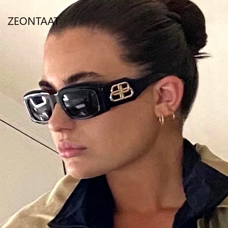 

Fashion Trend Vintage Square Men Women Letter B Sunglasses Brand Design Male Ladies Summer Beach UV400 Sun Glasses De Sol Shades