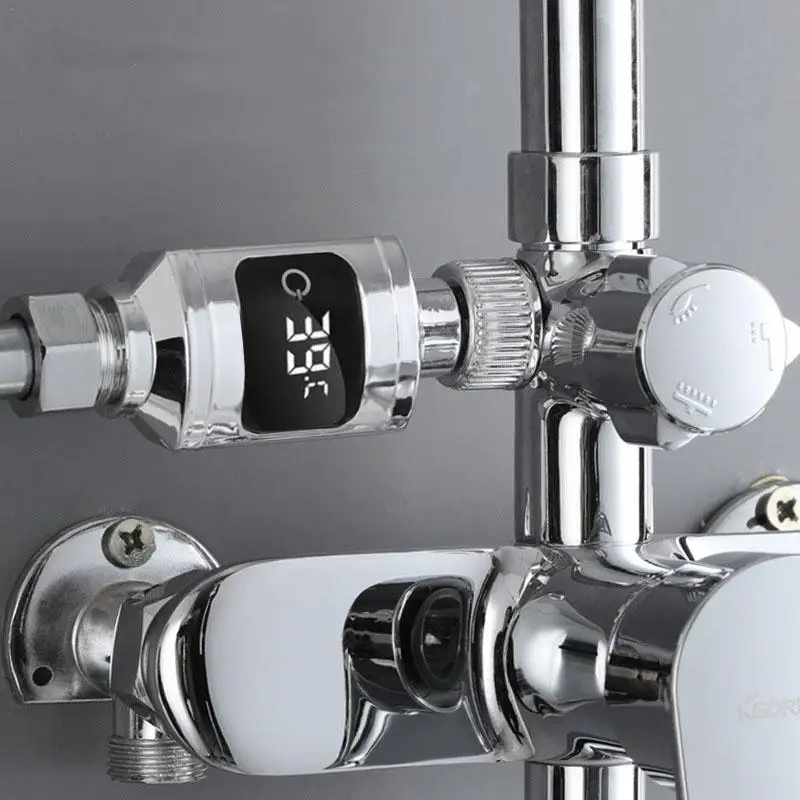 

Shower Head Water Temperature Monitor Electricity LED Faucets Bathing Meter Thermometer Temperature Shower Water Display Ho A5N1
