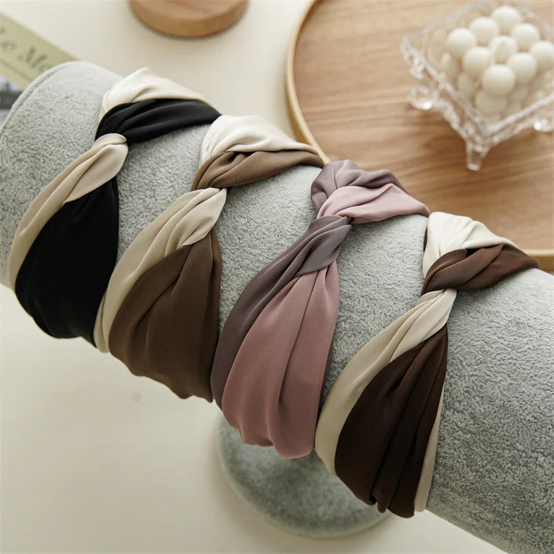 Hair Band Premium Satin 100 Strap Hoop Show White Round Face Temperament Hairpin French Headwear