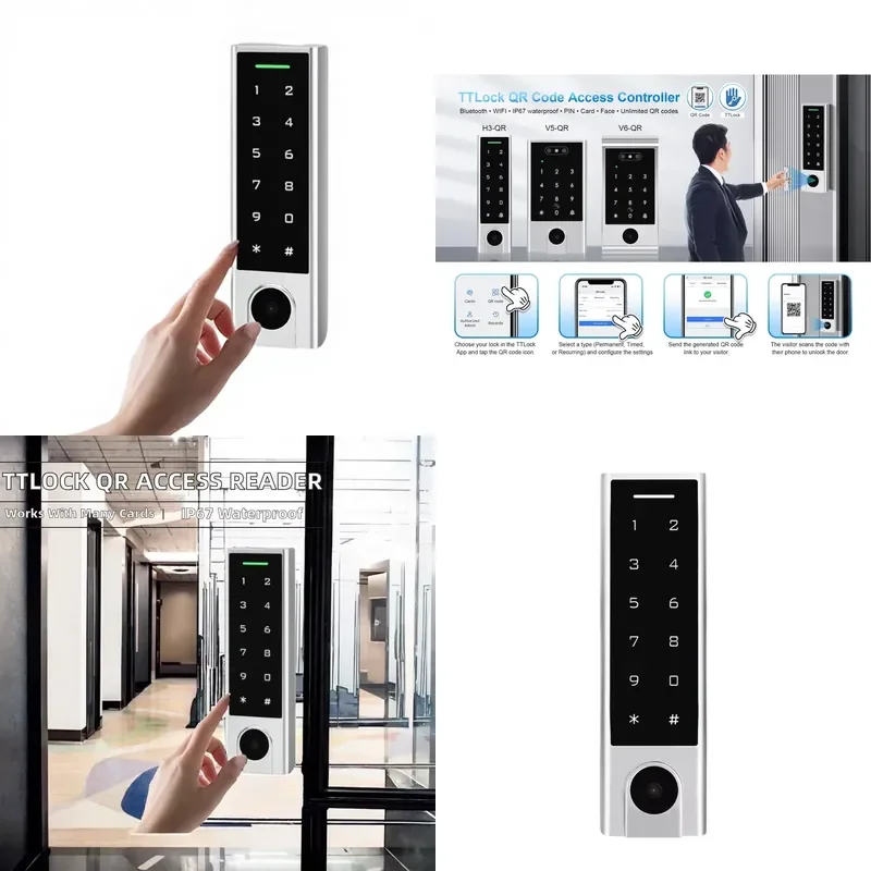 Фото TTLock IP67 для контроллера доступа: QR-коды, RFID, неограниченное количество электронных ключей и удаленное управление для отелей/офисов №1