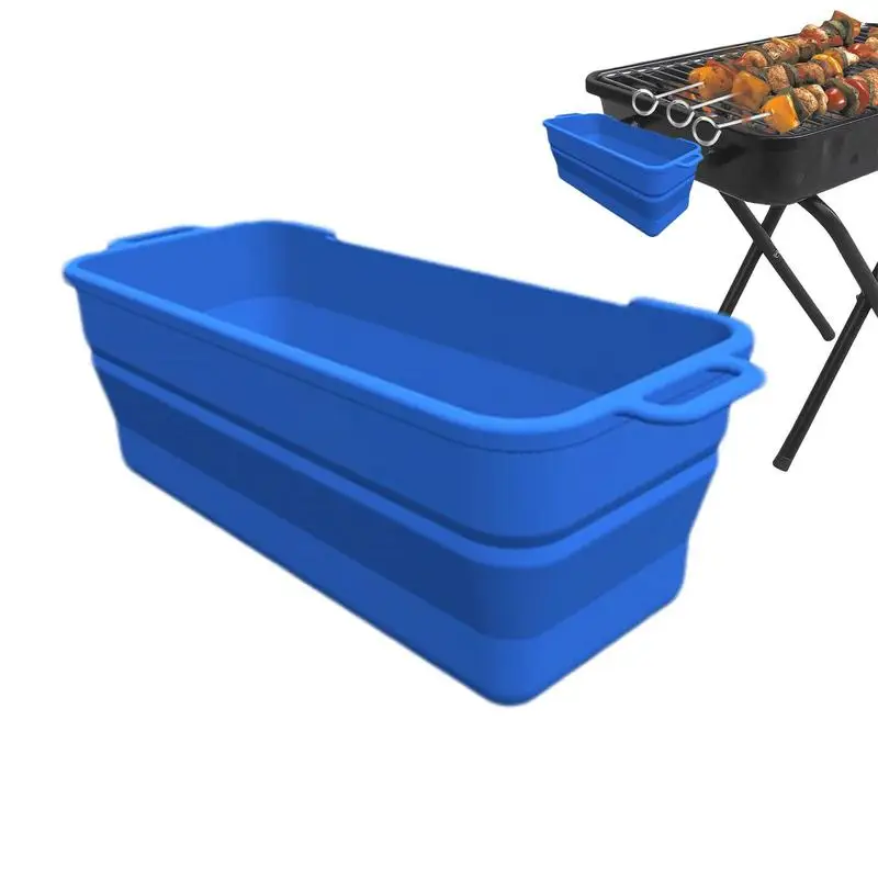 

Grill Grease Pan Reusable Silicone Grease Cup Liners Silicone Grease Collector Drip Tray Liner Dishwasher Safe And& Reusable For