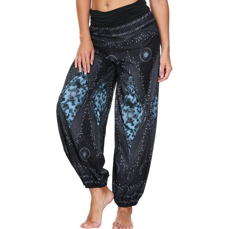 

Printed Women's Summer Casual Loose Bloomers Breathable Sports Yoga Pants yoga leggings high waist exercise pants for women