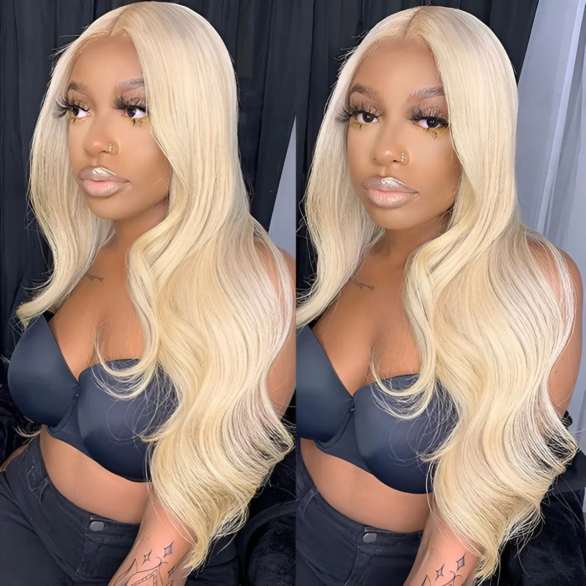 

Blonde Lace Front Wig Human Hair HD Transparent Lace Frontal Wigs 613 Lace Frontal Wig Colored 13x4 Body Wave Lace Frontal Wig
