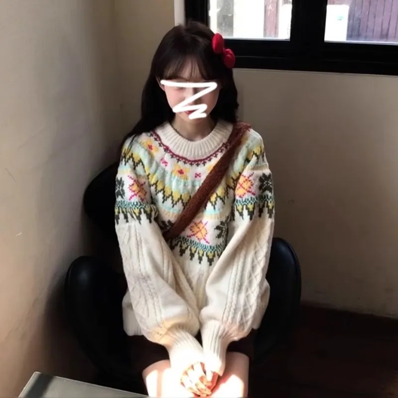 Пуловер Fairisland женская осенне-зимняя одежда новинка 2024 популярный вязаный топ High