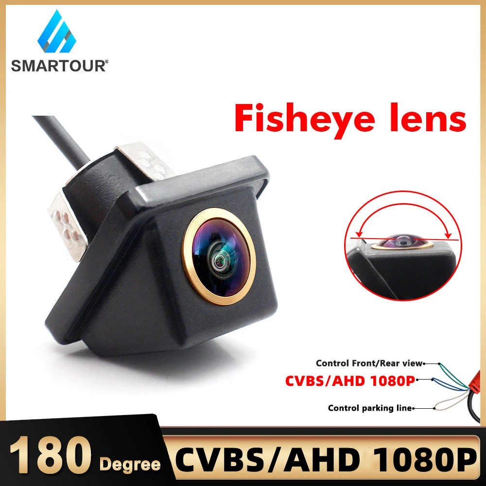 

180 Degree Fisheye Lens AHD 1080P 2K Metal Shell Black Car Rear View Camera HD Night Vision Reverse AHD Front Vehicle Camera