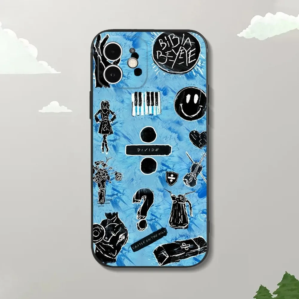 Силиконовый чехол Singer Ed S-Sheeran для iPhone16 15 14 13 12 Mini 11 Pro XR X XS MAX 7 8 Plus мягкий черный