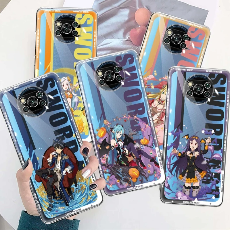 

Funda Case Clear Sword Art Online Anime For Xiaomi Mi 12T Pro POCO X3 NFC M5s M5 11 Lite 13 11T 5G Note 10 10T POCO M3 12X 9T F3