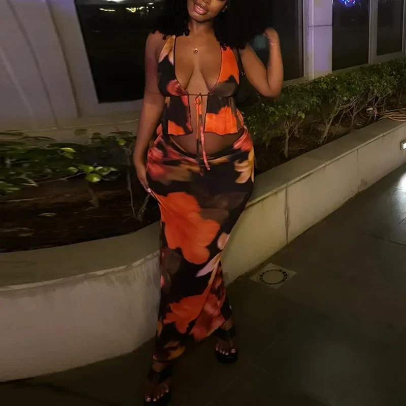 Соблазнительный комплект Ueteey из двух предметов с юбкой Женский без рукавов жилет