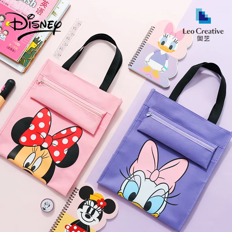 Disney Student Handbag Book Bag Document Bag Canvas Art Tutorial Supplementary Bag Fashion New Style Hand Bag