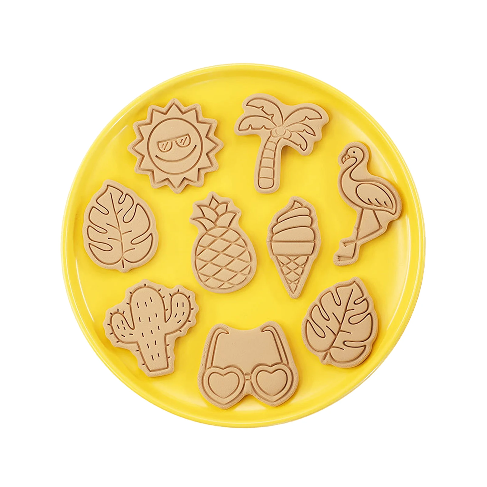

Summer Cookie Cutters Beach Cookie Cutters Pastry Molds For Baking Hawaiian Themed Biscuit Fondant Stamps For Cake Toppers