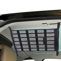 car ceiling storage net pocket adjustable car suv roof net load bearing and droop less double layer mesh auto roof storage