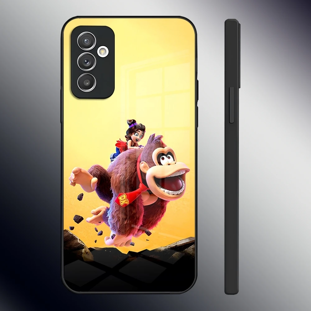 Фото Чехол для телефона D-Donkey Kong Game для S25 Ultra Samsung S24 Fe S22 S20 S23 21 Plus A54 A34 A53 A16, стеклянный чехол №5