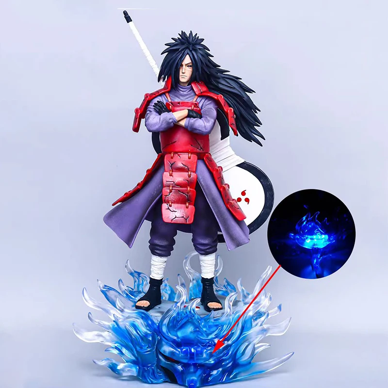 42 см фигурка Наруто Шиппуден Kyuubi Susanoo статуя Мадара Учиха украшения модель аниме