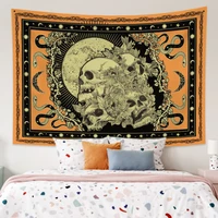 witchcraft skull snake tapestry boho hippie aesthetic trippy wall hanging divination bedroom living room college dorm home decor