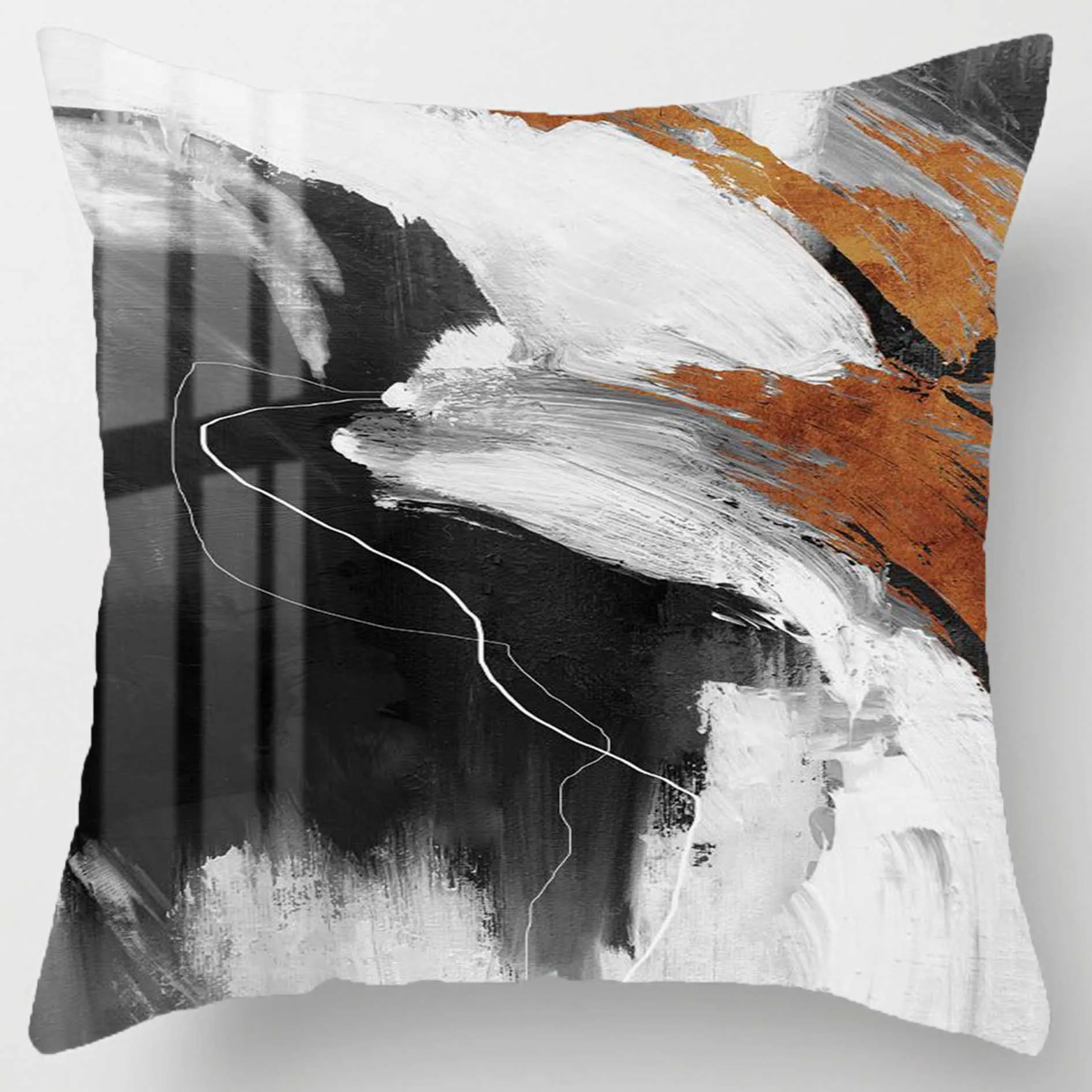 

Новая золотая подушка с геометрическим принтом, искусственная Подушка 45*45 см, Декоративная Подушка для домашнего дивана, детская подушка