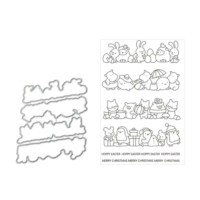 

K3NA Animals Line Metal Cutting Dies Stencils for DIY Scrapbooking Photo Album Paper Card Art Crafts Embossing