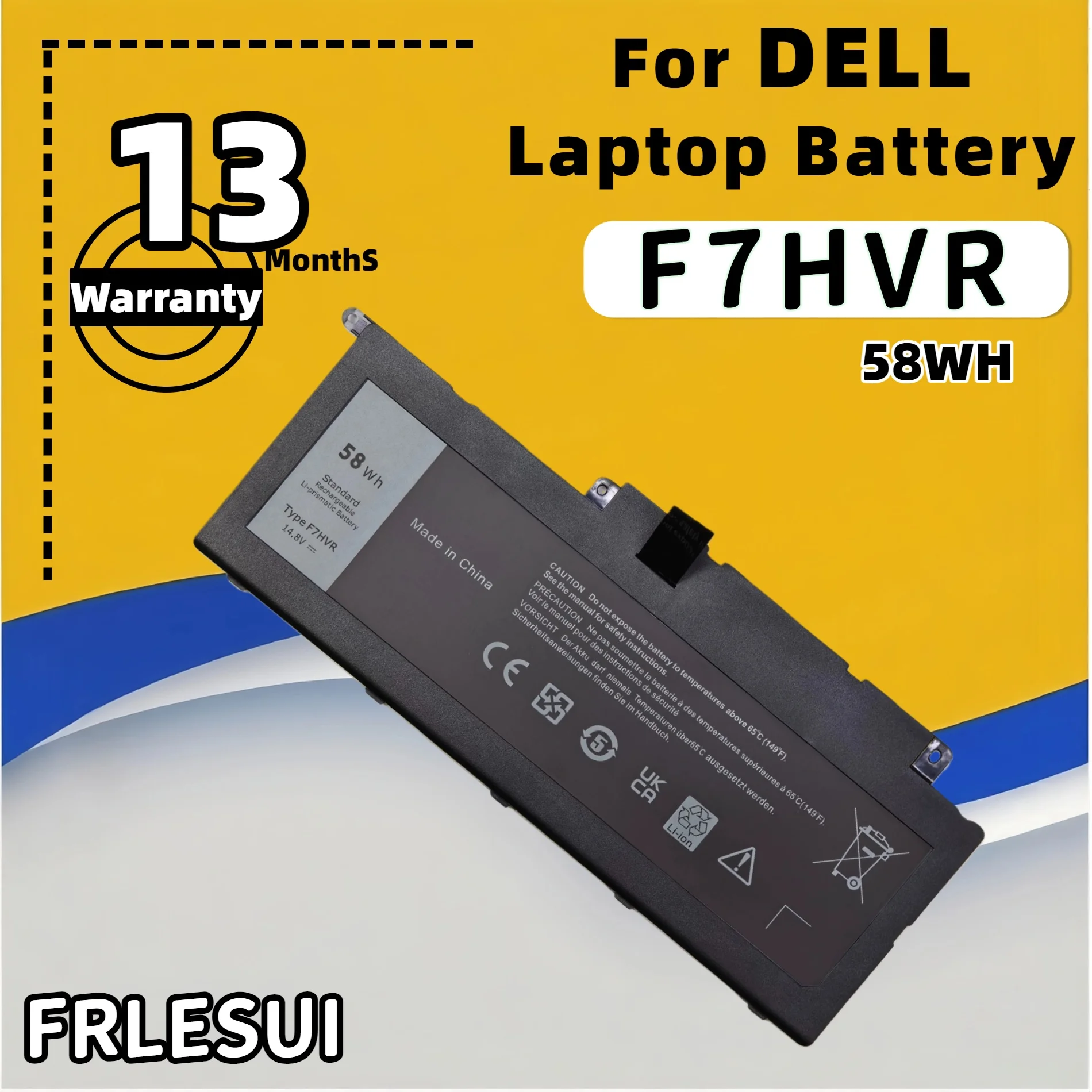 Фото Аккумулятор FRLESUI F7HVR для DELL Inspiron серий 15-7537, 15-7547, 15-7548, 15-7737, 17-7737, N7437, 15R, 5545, 15 5547, 17-7746 №1