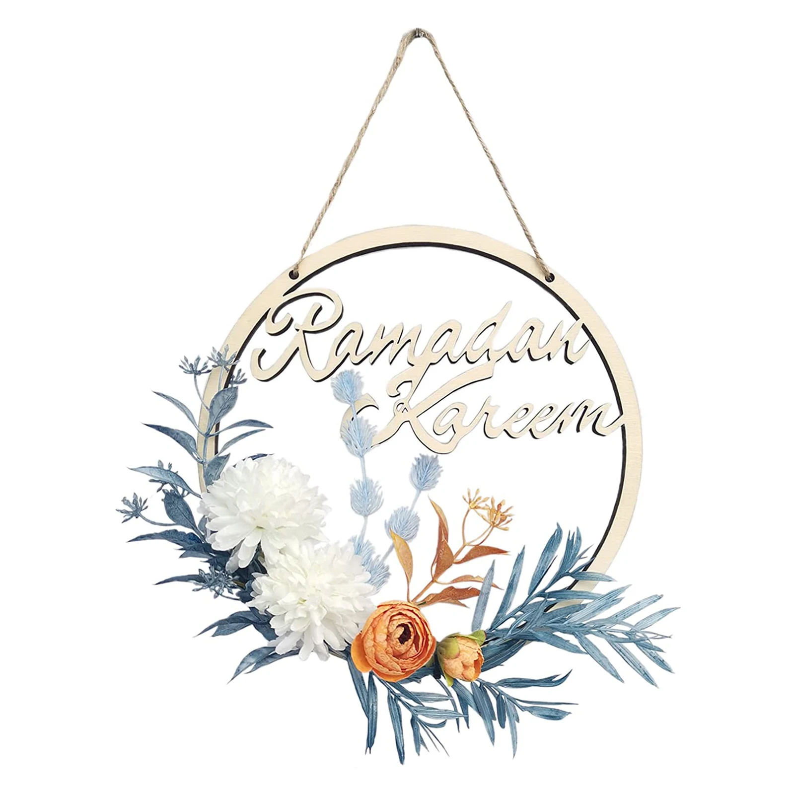 

Рамадан, венки, ИД, украшение, белая Гортензия и Камелия, весенний венок на переднюю дверь, для дома и улицы, настенное окно