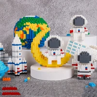 space station saturn v rocket building blocks city shuttle satellite astronaut figure man bricks set children adult toys gift