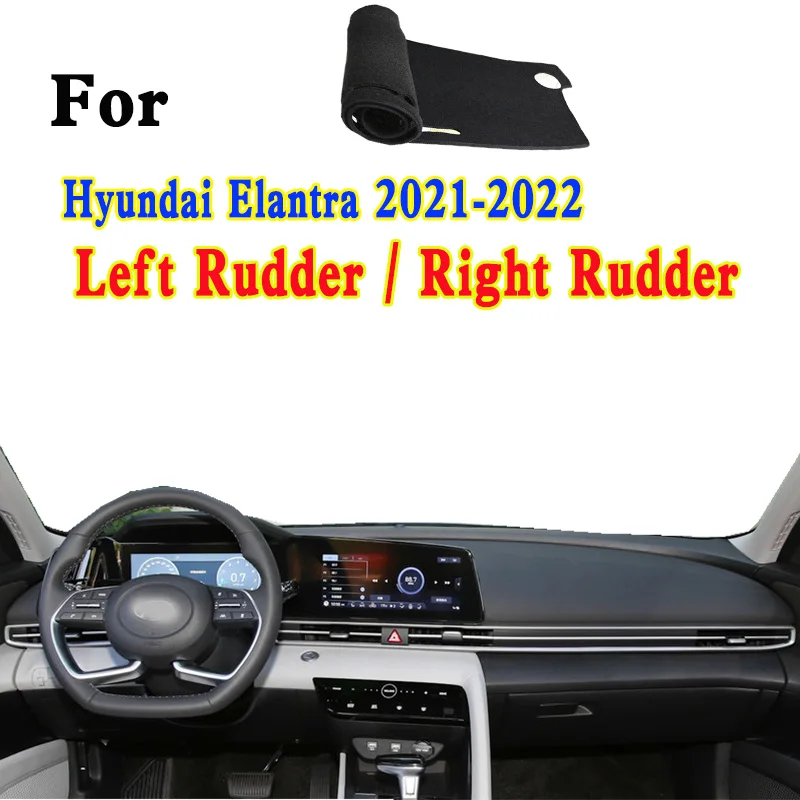 

For 2021-22 Hyundai Elantra Interior Accessories Car Dashboard Cover Dash Mat Anti-slip Anti-Dirty Dashmat Protective Pad Carpet