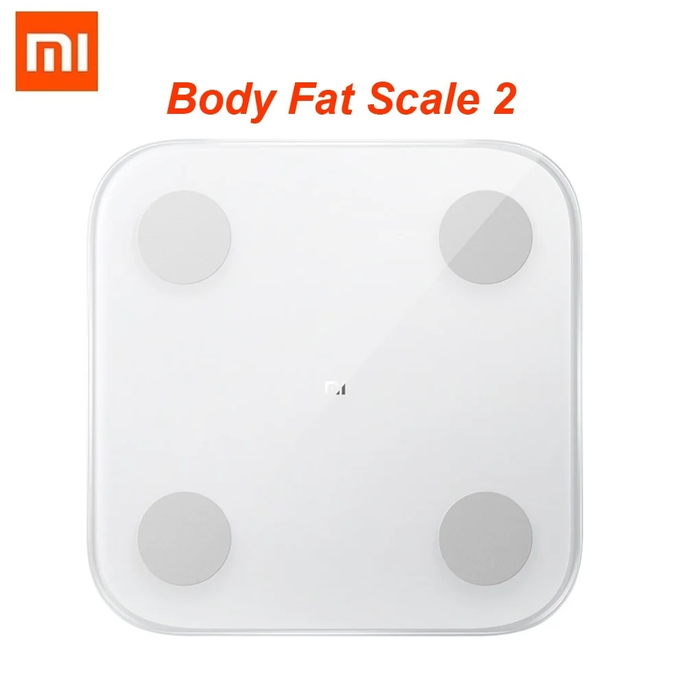 

Смарт-весы Xiaomi Mi Scale 2, умные весы для определения массы тела и жира, Bluetooth 100%, приложение для контроля, светодиодный дисплей, цифровые весы для...