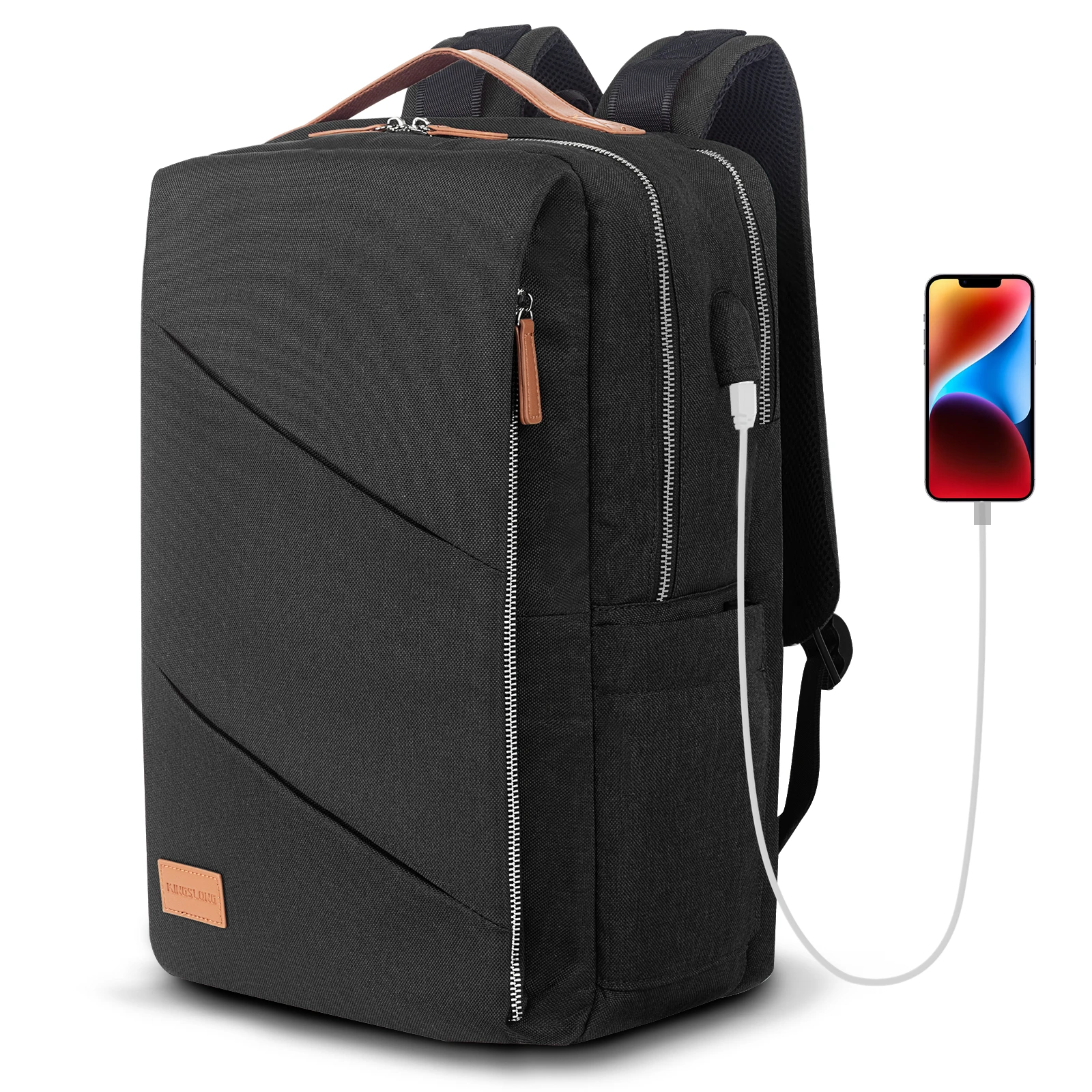 KINGSLONG унисекс деловой удобный дорожный рюкзак для ноутбука с USB/мужской