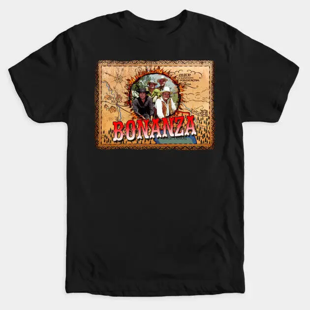 Хлопковая футболка S-5XL Bonanza TV Series Vintage Ben Johnson Michael Landon