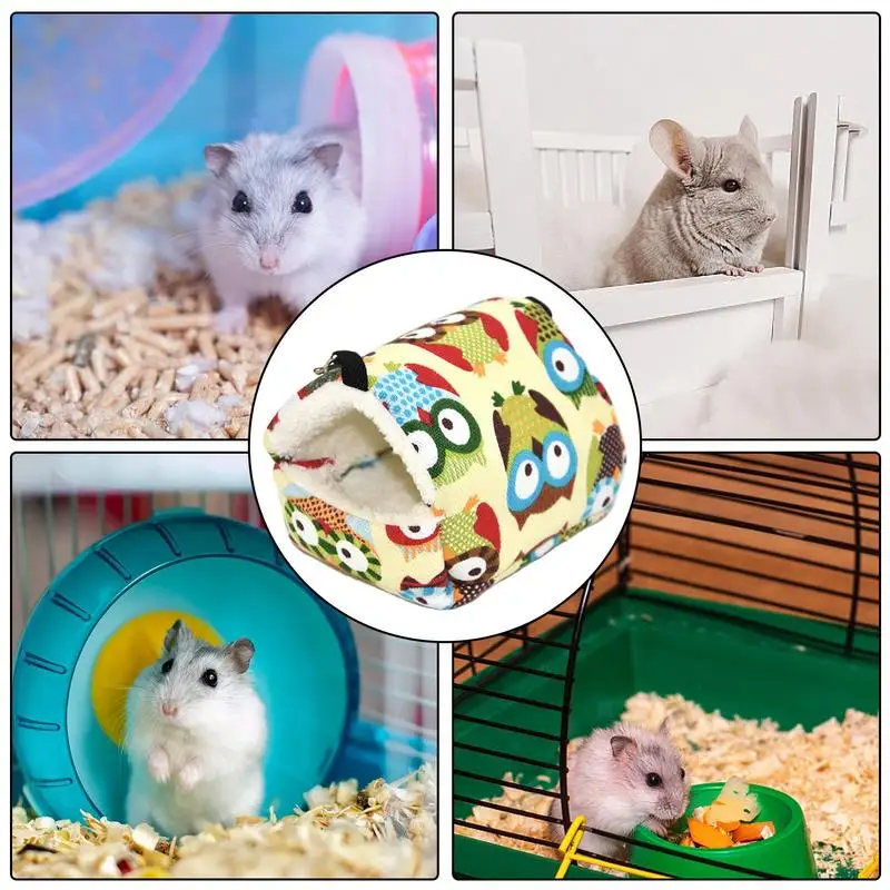 Гамак для хомяка морская свинка хлопковое гнездо подвесная кровать моющаяся