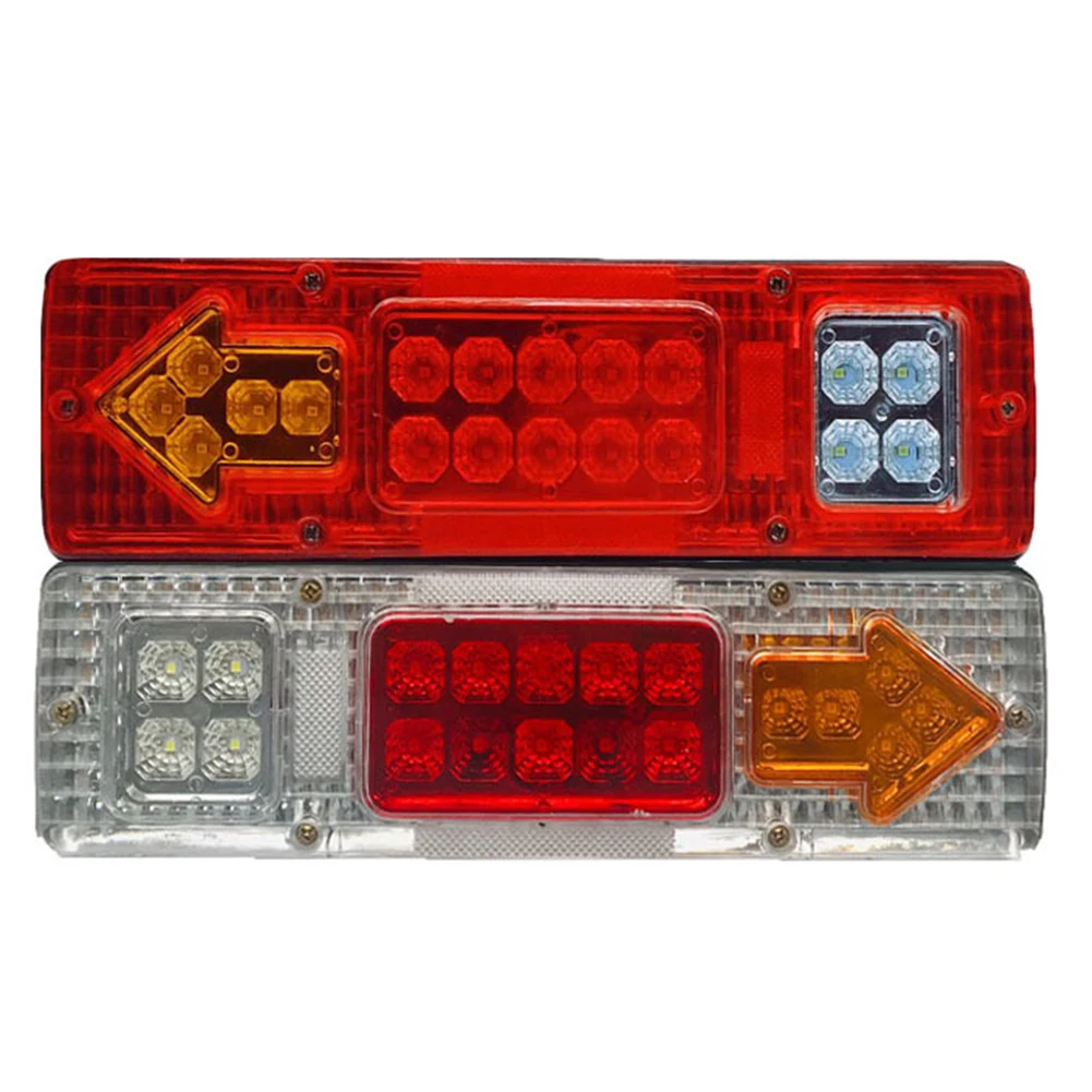 

2Pcs LED Truck TailLight Bar For Boat Trailer Pickup RV Camper Vans Turn Signal Brake Reverse Running Indicator Lamp Stop Light
