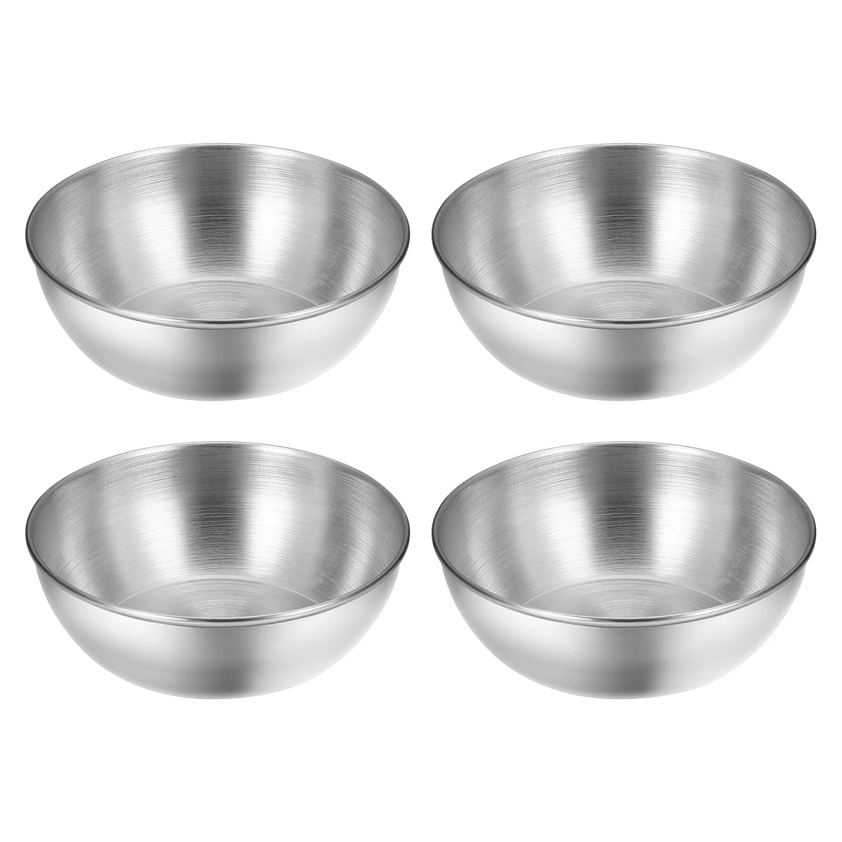 

4pcs Stainless Steel Sauce Dishes Round Seasoning Dishes Sushi Dipping Bowl Saucers Bowl Appetizer Plates Saucer Plates