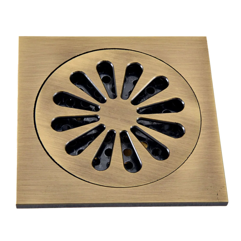 Античный латунный Слив для ванной комнаты с защитой от запаха и насекомых Dhr076