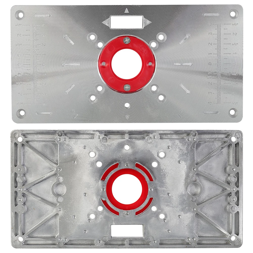 

Aluminum Alloy Router Table Insert Plate Trimming Woodworking Machine Flip Board For Woodwork Cutting And Slotting