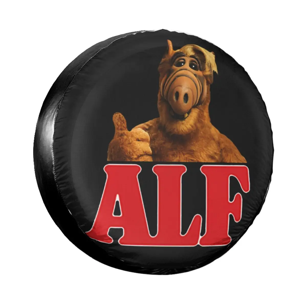 

Funny Alf Gordon Shumway Spare Tire Cover Bag Pouch for Mitsubishi Pajero Tv Comedy Sitcom Car Wheel Covers 14" 15" 16" 17" Inch