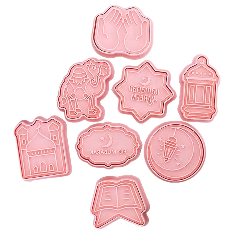 

Set of 8 Baking Cookie Cutter Cookie Mold Baking Accessories for Eid Ramadan