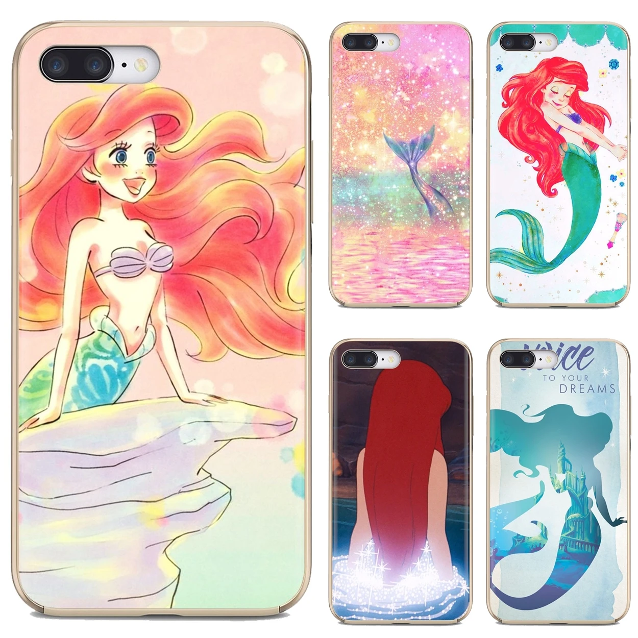 

Little Mermaid Princess Fairy Tale Soft TPU Cover For iPhone 10 11 12 13 Mini Pro 4S 5S SE 5C 6 6S 7 8 X XR XS Plus Max 2020