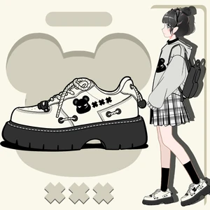 Amy and Michael Original Design Lolita Lovely Girls Students Platform Shoes Women Kawaii Cute Chunky