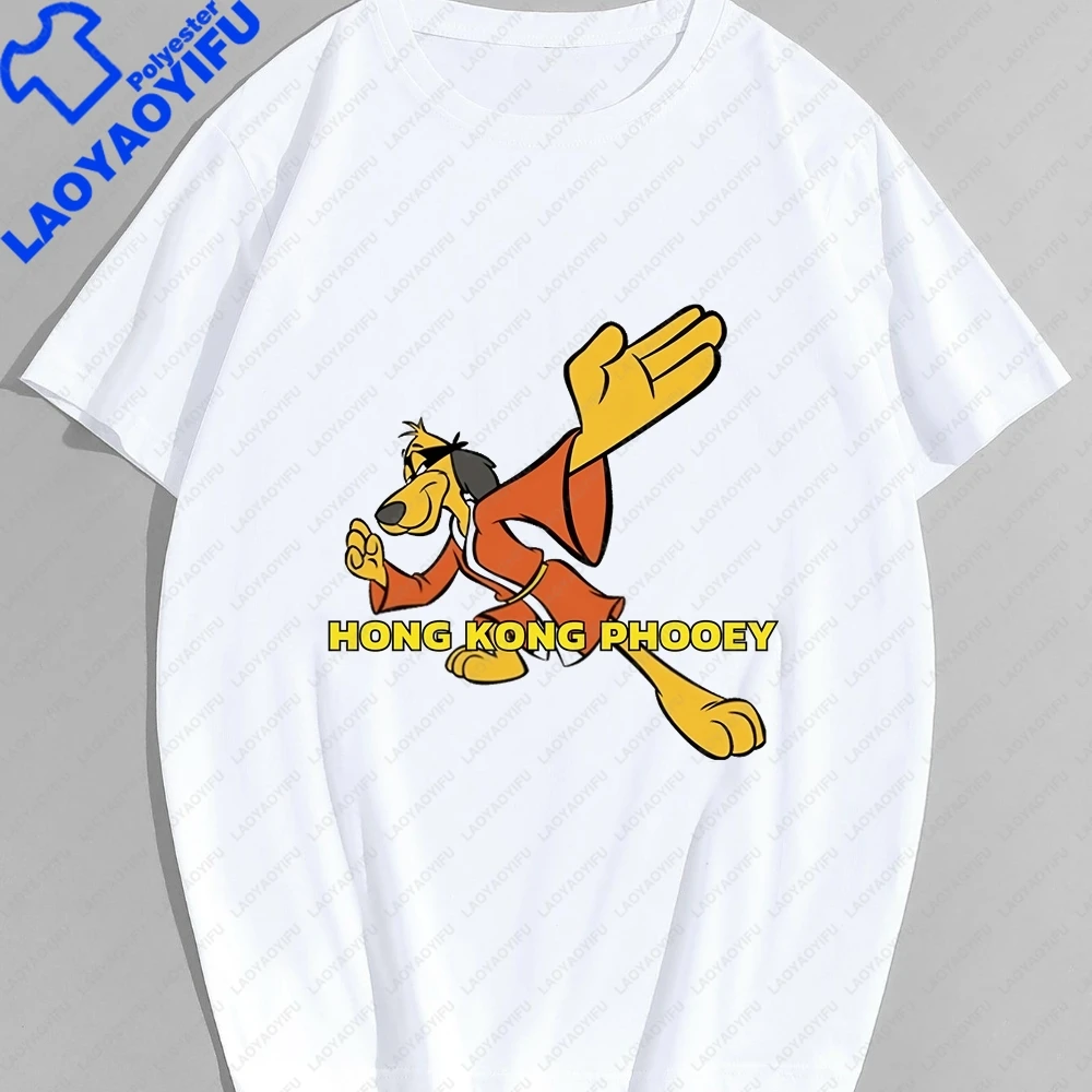 Фото Новая футболка с принтом Hong Kong Phooey - модная футболка унисекс для мужчин и женщин, футболка оверсайз. №3