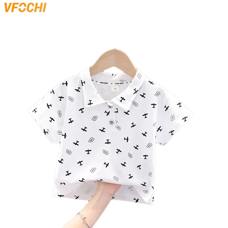 

VFOCHI New Summer Baby Boy Polo T Shirts Cotton Plane Print Tee Children Clothes Kids Toddler Tops Short Sleeve Boys T Shirts