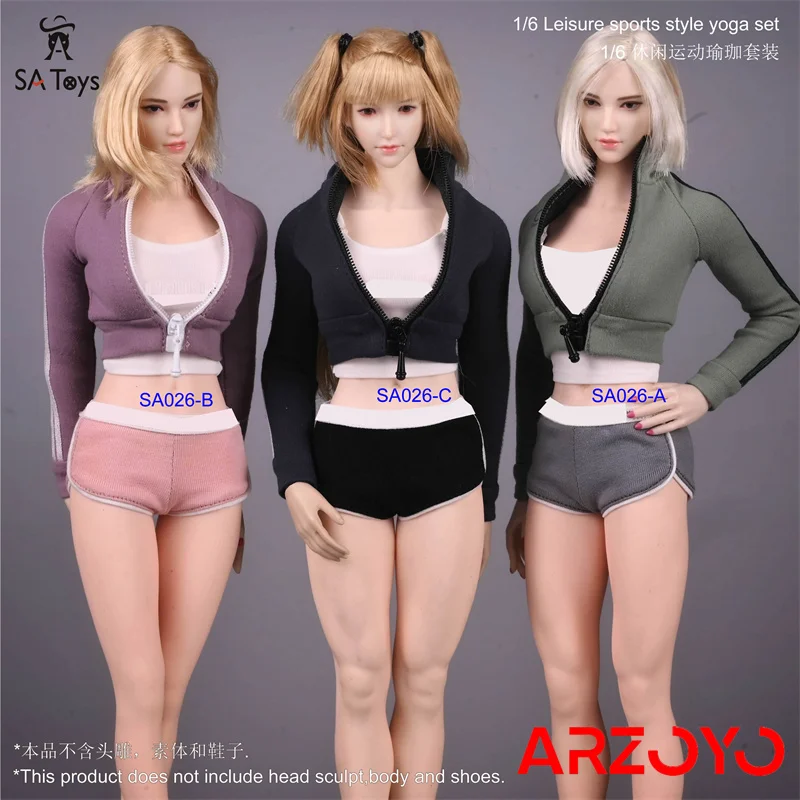 

SA Toys SA026 1/6 Scale Female Exercise Yoga Set Sports Clothes Model Fit 12-inch TBL PH S22A S10D Solider Action Figure Bodies