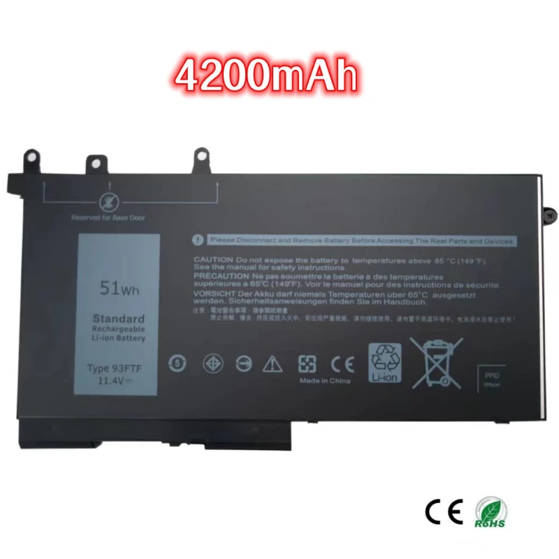 

4200mAh For DELL E5280 E5290 E5480 E5580 3520 3530 93FTF laptop battery Perfect compatibility with stable output