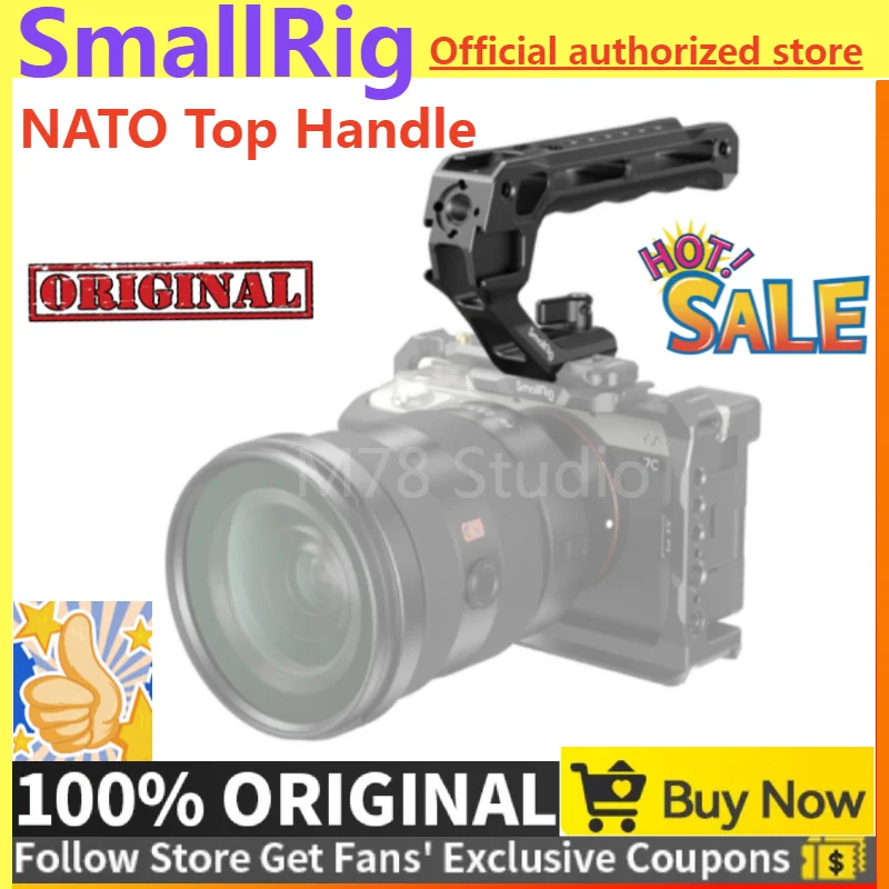 Верхняя ручка SmallRig NATO для камеры Sony Canon Nikon с холодным башмаком микрофона