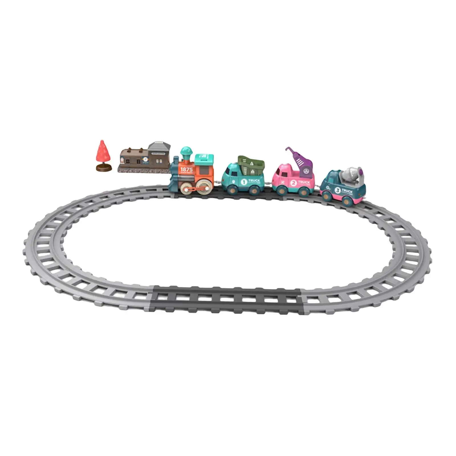 

Electric Train Set Toys Locomotives Engineering Vehicles for Boys and Girls