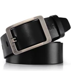 Мужской ремень из натуральной кожи, с классической пряжкой, 2022