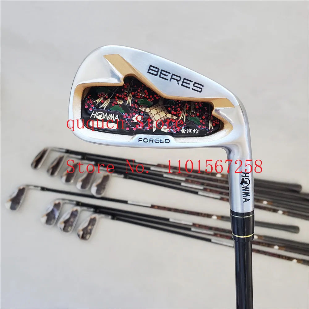 

New Mens Golf Clubs HONMA S-08 Golf Irons Set 4-11 A S 10 Pcs 4Star BERES Clubs Irons R /SR /S Flex Graphite Shaft and Headcover