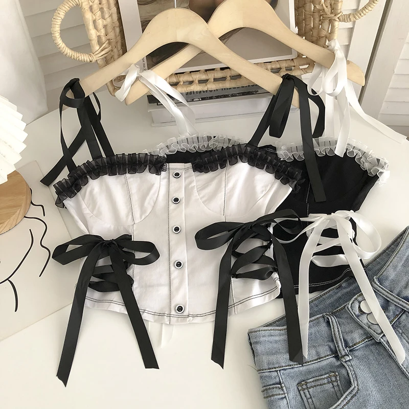 Топ женский кружевной с открытой спиной пикантный укороченный топ на