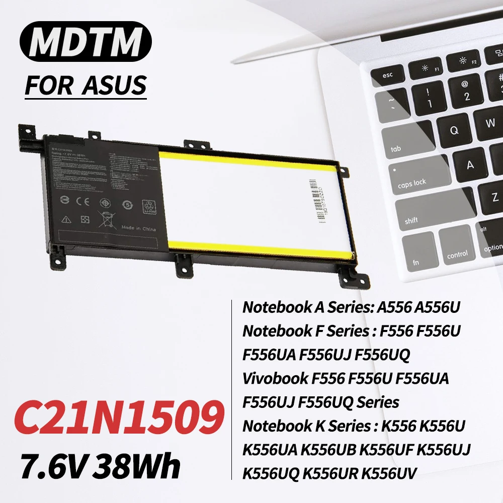 

C21N1509 Laptop Battery for ASUS A556 A556U X556 X556UA X556UB X556UF X556UR X556UV K556 K556U Vivobook F556 F556U XO015T XO076T